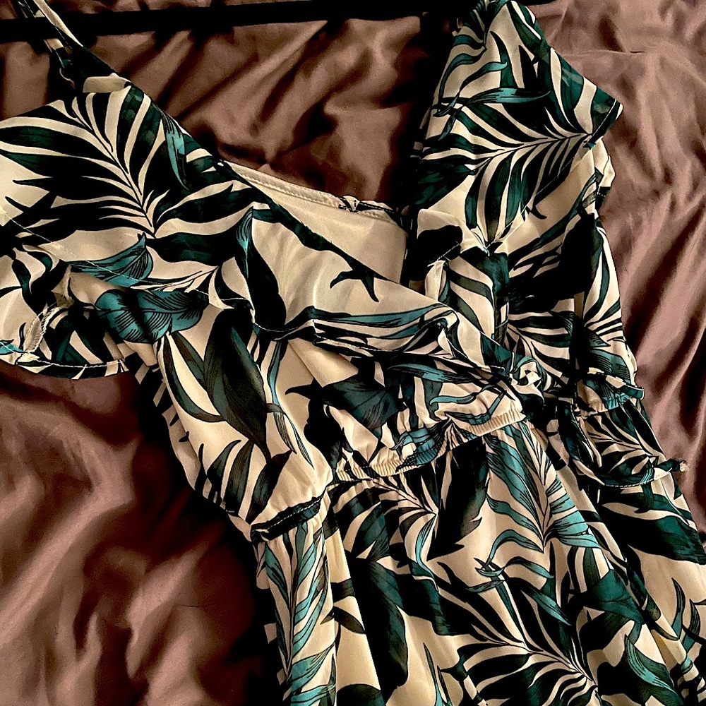 Tropical Spaghetti Strap Dress
